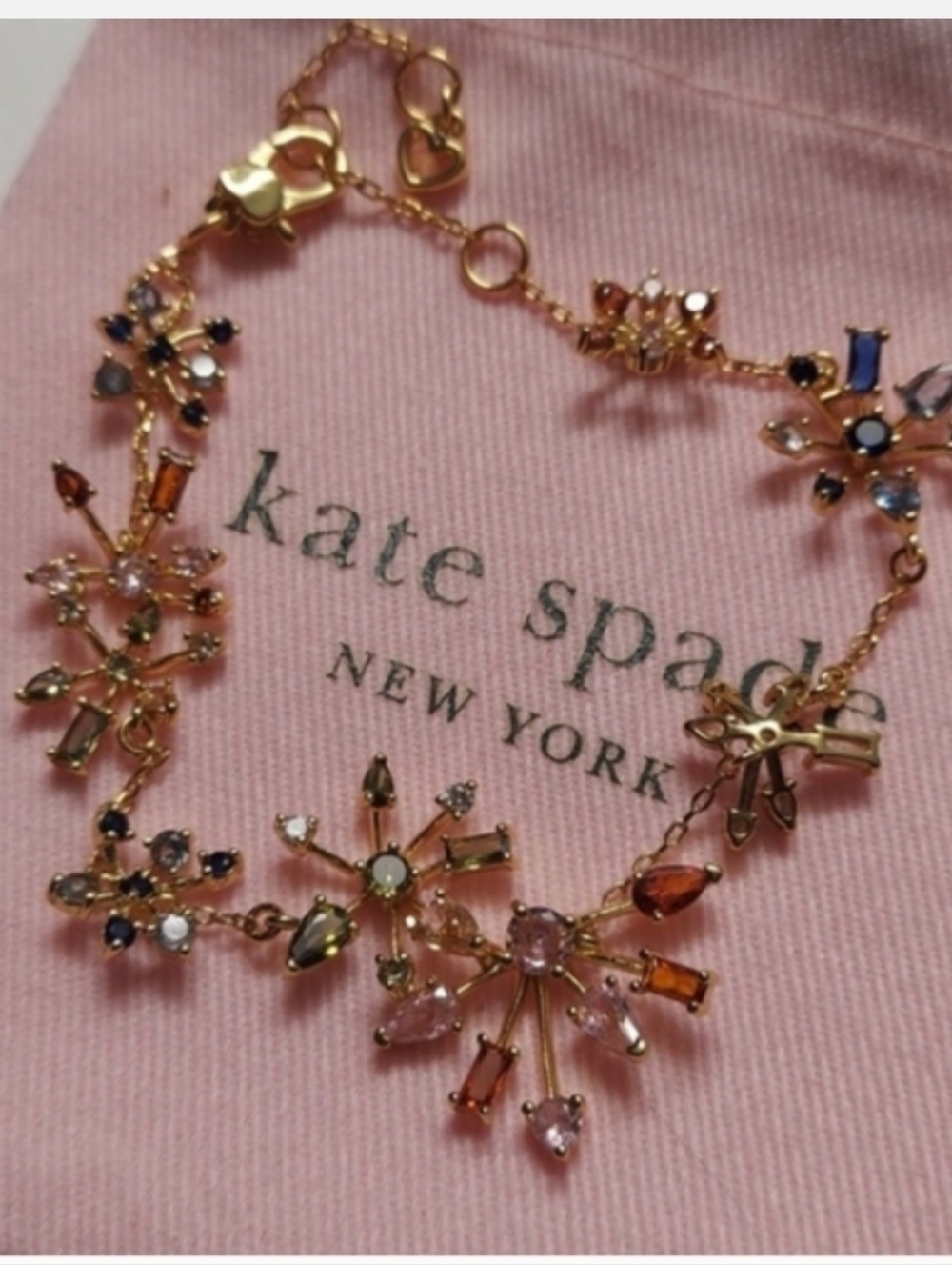 kate spade new york Mixed Cubic Zirconia Firework Flower Line Bracelet
